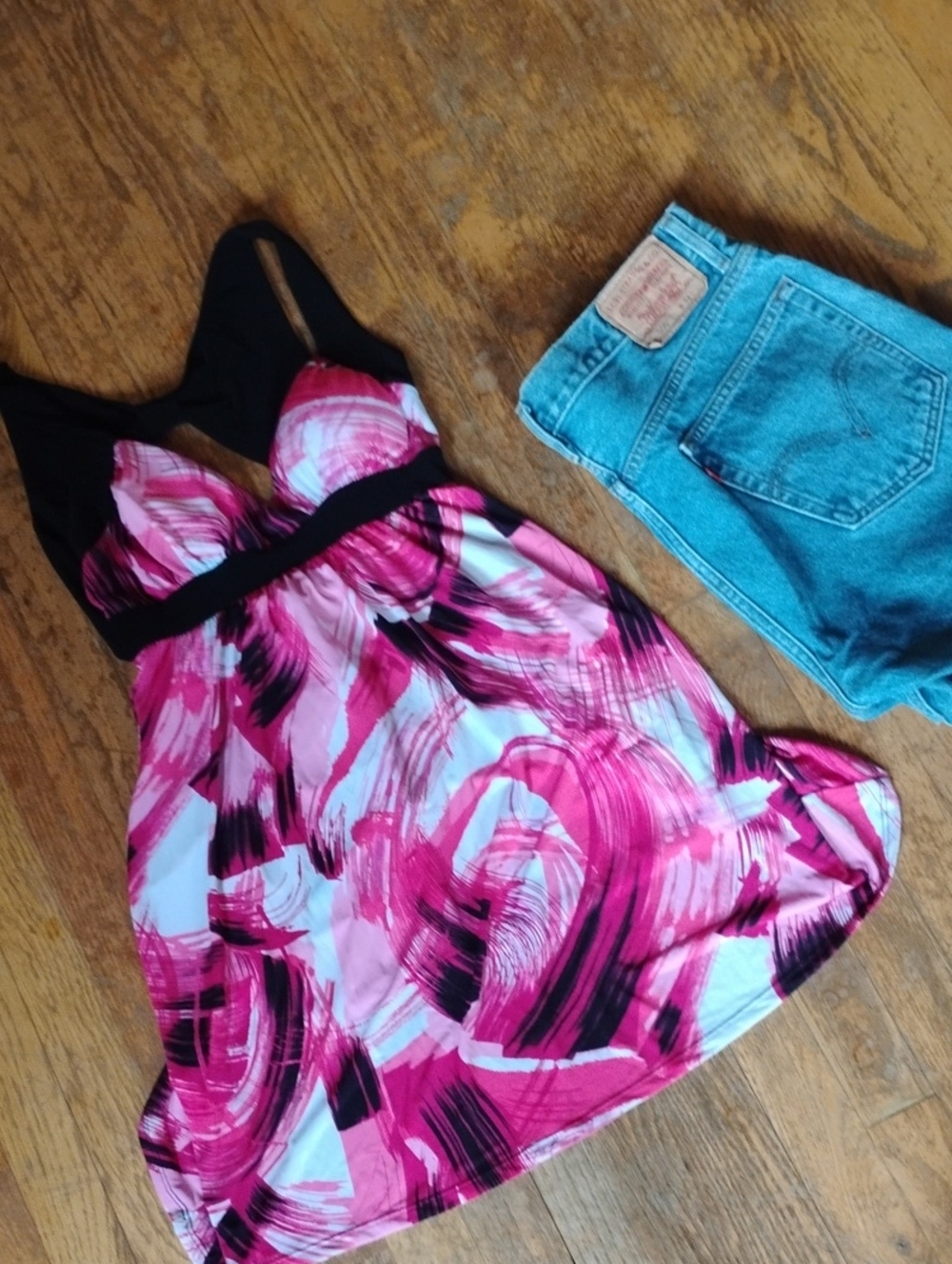 PINK Backless Cut Out Dress or Tunic Top, Kiwi Sz S/M DEADSTOCK